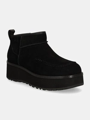 UGG śniegowce zamszowe Cityfunc Ultra Mini kolor czarny 1158193-BLK