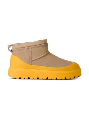 UGG śniegowce zamszowe Cl Ultra Mini Weather Hybrid kolor beżowy 1174196.MMM