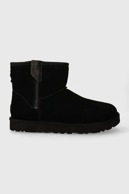 UGG śniegowce zamszowe Classic Mini Bailey Zip kolor czarny 1151230