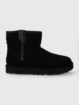 UGG śniegowce zamszowe Classic Mini Bailey Zip kolor czarny 1151230