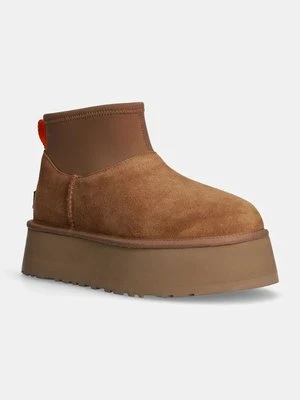 UGG śniegowce zamszowe Classic Mini Dipper kolor brązowy 1168170-CHE