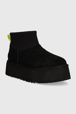 UGG śniegowce zamszowe Classic Mini Dipper kolor czarny 1168170-BLK