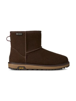 UGG śniegowce zamszowe Classic Mini GTX kolor brązowy 1171150.DDC