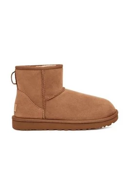 UGG śniegowce zamszowe Classic Mini II damskie kolor brązowy 1016222.CHE