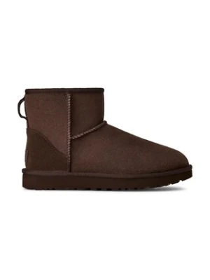 UGG śniegowce zamszowe Classic Mini II kolor brązowy 1016222.DDC