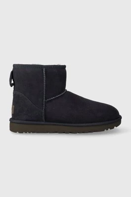 UGG śniegowce zamszowe Classic Mini II kolor granatowy 1016222