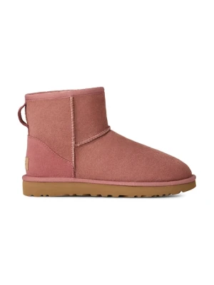 UGG śniegowce zamszowe Classic Mini II kolor różowy 1016222.PDW