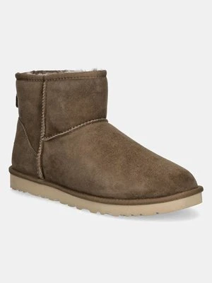 UGG śniegowce zamszowe Classic Mini kolor brązowy 1002072-HCK