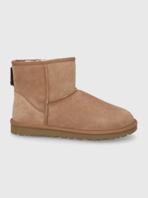 UGG Śniegowce zamszowe Classic Mini męskie kolor brązowy 1002072.CHE