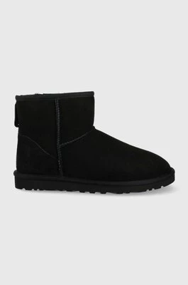 UGG śniegowce zamszowe Classic Mini męskie kolor czarny