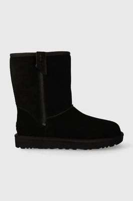 UGG śniegowce zamszowe Classic Short Bailey Zip kolor czarny 1144043