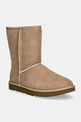 UGG śniegowce zamszowe Classic Short II kolor beżowy 1016223-SAN