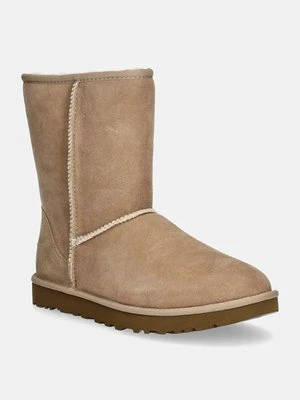 UGG śniegowce zamszowe Classic Short II kolor beżowy 1016223-SAN