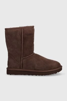 UGG śniegowce zamszowe Classic Short II kolor brązowy 1016223.BCDR