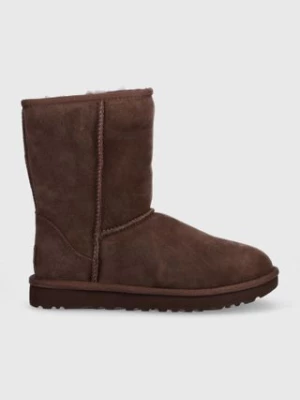 UGG śniegowce zamszowe Classic Short II kolor brązowy 1016223.BCDR