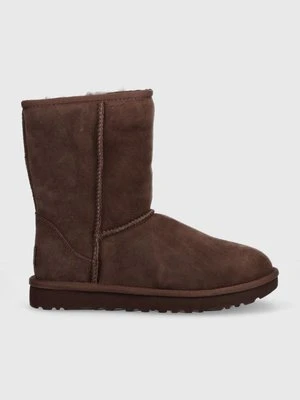 UGG śniegowce zamszowe Classic Short II kolor brązowy 1016223.BCDR