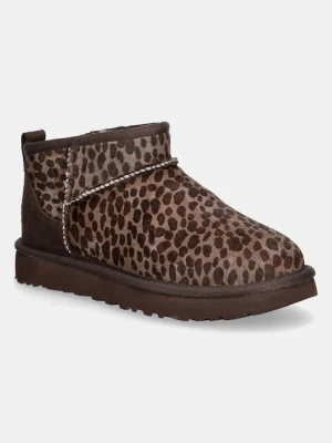 UGG śniegowce zamszowe Classic Ultra Mini Caspian kolor brązowy 1158328-BCDR