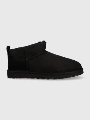 UGG śniegowce zamszowe Classic Ultra Mini czarny