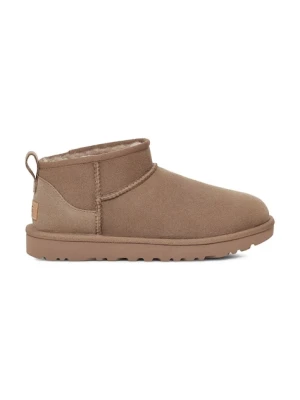 UGG śniegowce zamszowe Classic Ultra Mini kolor beżowy 1116109.CRBO