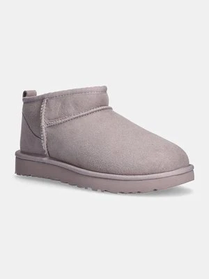 UGG śniegowce zamszowe Classic Ultra Mini kolor fioletowy 1116109-PSK