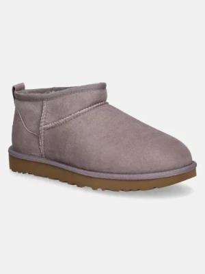 UGG śniegowce zamszowe Classic Ultra Mini kolor fioletowy 1116109-SGRP