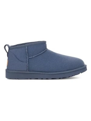 UGG śniegowce zamszowe Classic Ultra Mini kolor granatowy 1116109-DTB