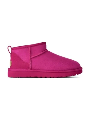 UGG śniegowce zamszowe Classic Ultra Mini kolor różowy 1116109.DNY