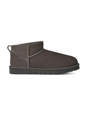 UGG śniegowce zamszowe Classic Ultra Mini kolor szary 1137391.MLF