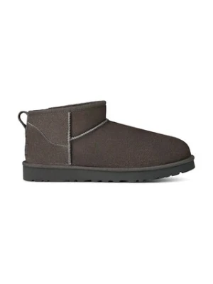 UGG śniegowce zamszowe Classic Ultra Mini kolor szary 1137391.MLF
