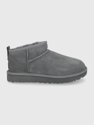 UGG śniegowce zamszowe Classic Ultra Mini szary