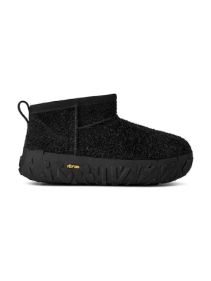 UGG śniegowce zamszowe Classic Ultra Mini Wrap Tech kolor czarny 1171115.BLK