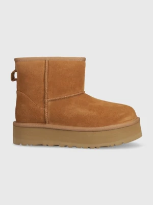 UGG śniegowce zamszowe dziecięce CLASSIC MINI PLATFORM