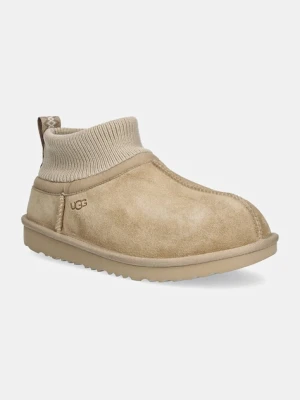 UGG śniegowce zamszowe dziecięce KIDS' CLASSIC ULTRA STRETCH CUFF