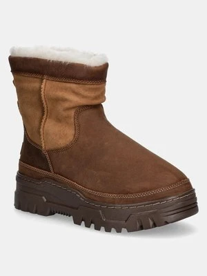 UGG śniegowce zamszowe Heritage Pull On Trailgazer kolor brązowy 1158213-CHE