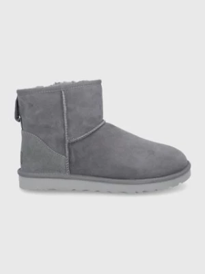 UGG Śniegowce zamszowe Classic Mini męskie kolor szary 1002072-DGRY