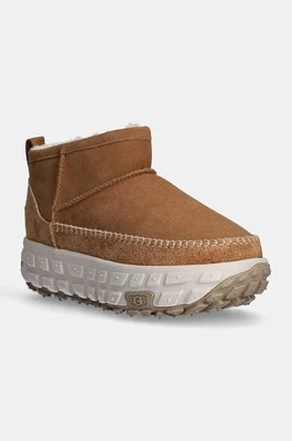 UGG śniegowce zamszowe Venture Daze Ultra Mini kolor brązowy 1158200-CTC