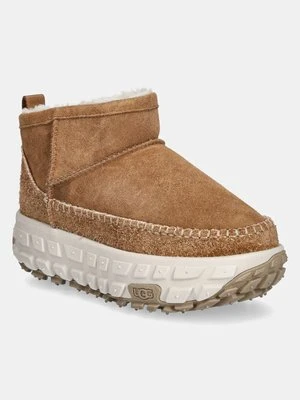 UGG śniegowce zamszowe Venture Daze Ultra Mini kolor brązowy 1164730-CHE