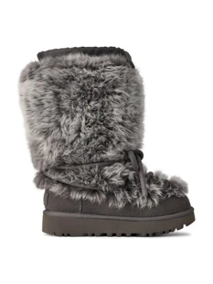 UGG śniegowce zamszowe W Classic Tall Chalet kolor szary 1175690.CHRC