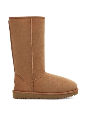 UGG śniegowce zamszowe W Classic Tall II damskie kolor brązowy 1016224
