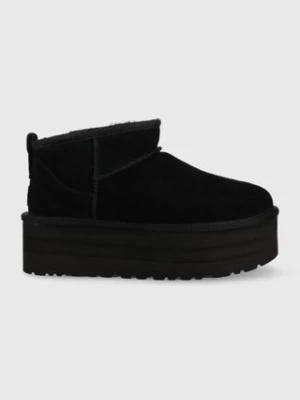 UGG Classic Ultra Mini Platform śniegowce kolor czarny 1135092.BLK