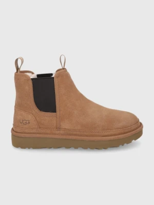 UGG Sztyblety zamszowe Neumel Chelsea męskie kolor brązowy 1121644-CHE