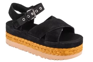 UGG W Aubrey Ankle Sandal 1152711-BLK, Damskie, Czarne, sandały, skóra syntetyczna, rozmiar: 36