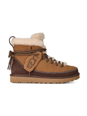 UGG W Classic Heritage Lace-Up śniegowce damskie zamszowe brązowy