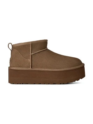 UGG W Classic Ultra Mini Platform śniegowce damskie zamszowe brązowy