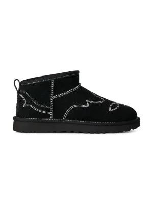 UGG W Classic Ultra Mini Western śniegowce damskie zamszowe czarny
