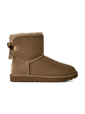 UGG W Mini Bailey Bow II śniegowce damskie zamszowe brązowy