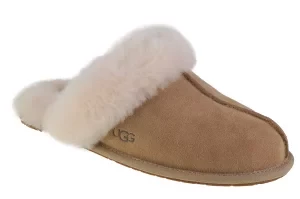 UGG W Scuffette II 1106872-MSNT, Damskie, Beżowe, kapcie, skóra zamszowa, rozmiar: 36