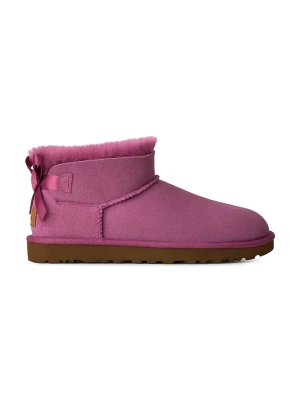 UGG W Ultra Mini Bailey Bow śniegowce damskie zamszowe różowy
