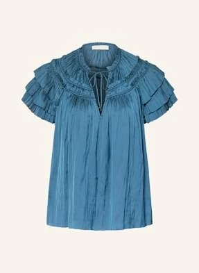 Ulla Johnson Bluzka Elvie Z Satyny blau