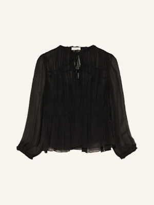 Ulla Johnson Bluzka Robbie Z Jedwabiu schwarz